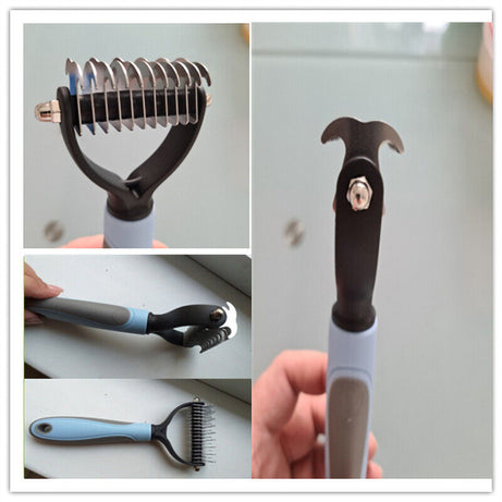 Grooming Brush For Pet Dog Cat Deshedding Tool Rake Comb Fur