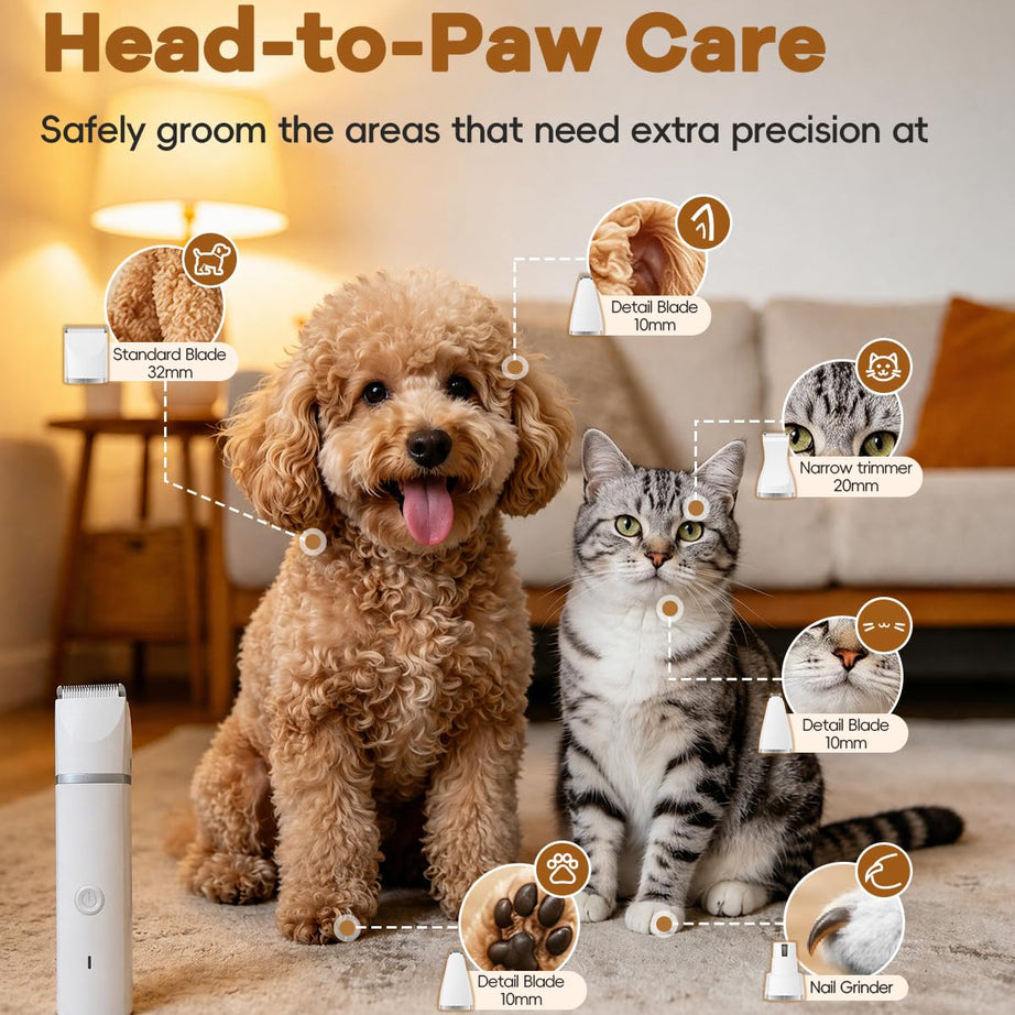 Dog Clippers Grooming Kit Hair Clipper-low Noise Paw Trimmer