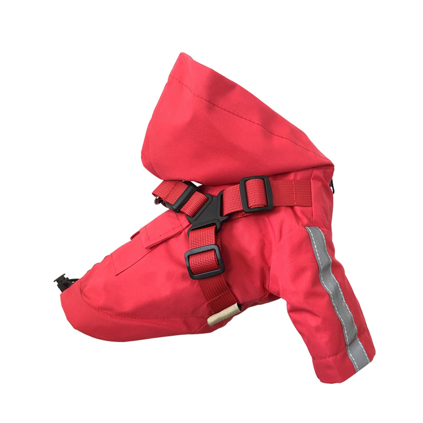 Pu Pet Reflective Raincoat Integrated With Chest And Back