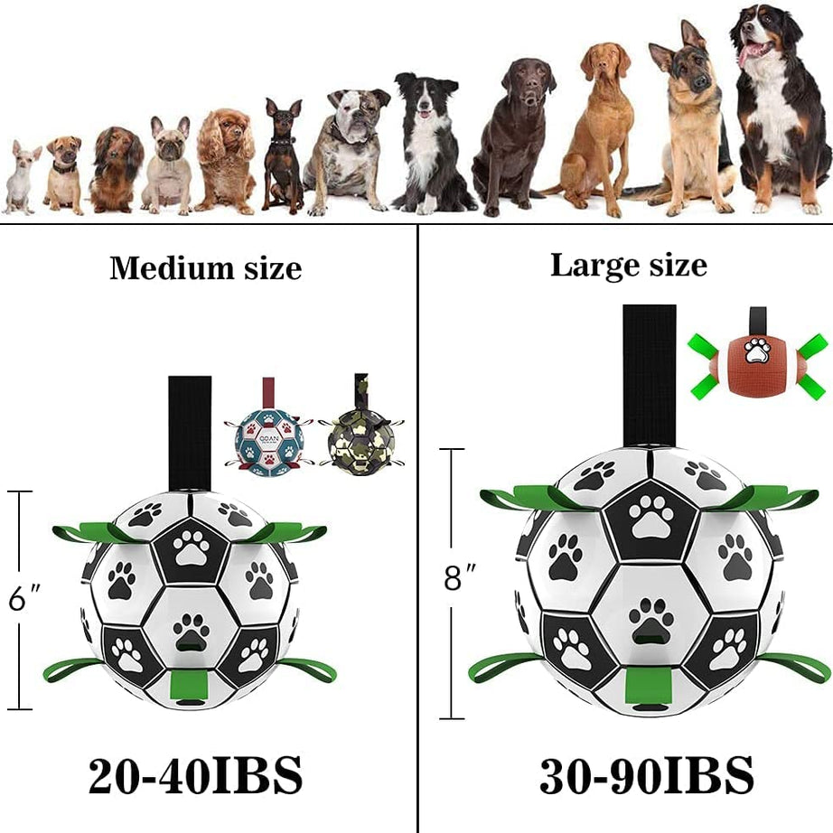 Interactive Dog Football Toy Soccer Ball Inflated Training For Dogs