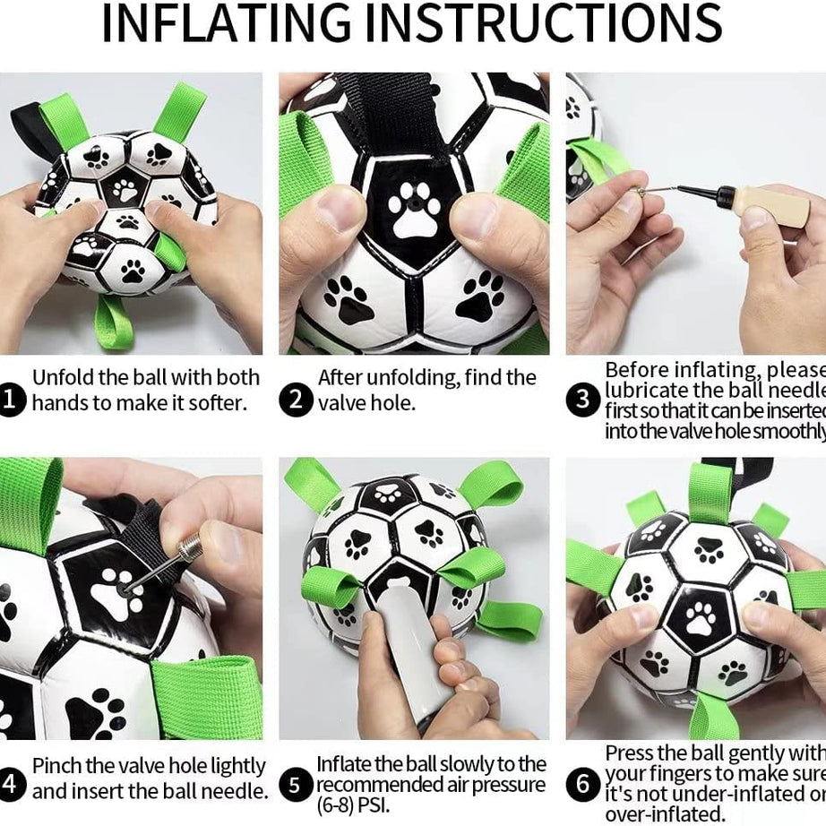 Interactive Dog Football Toy Soccer Ball Inflated Training For Dogs