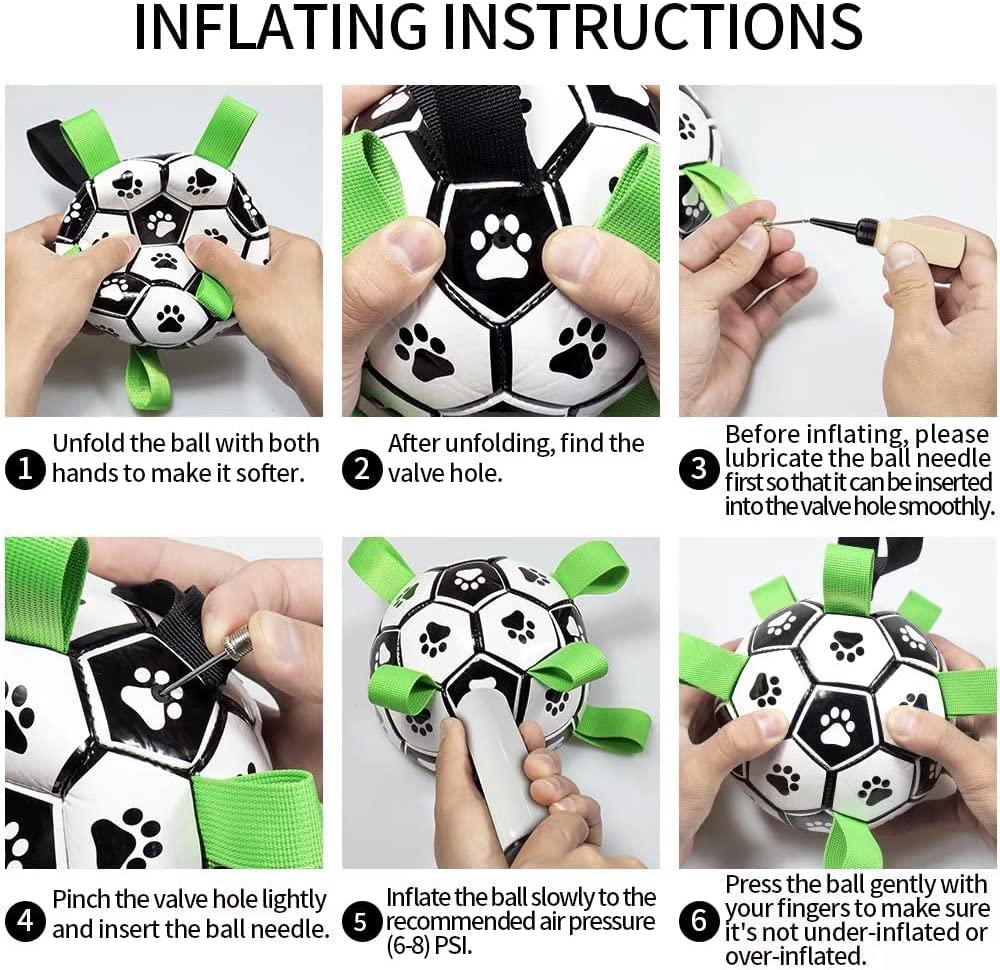 Interactive Dog Football Toy Soccer Ball Inflated Training For Dogs