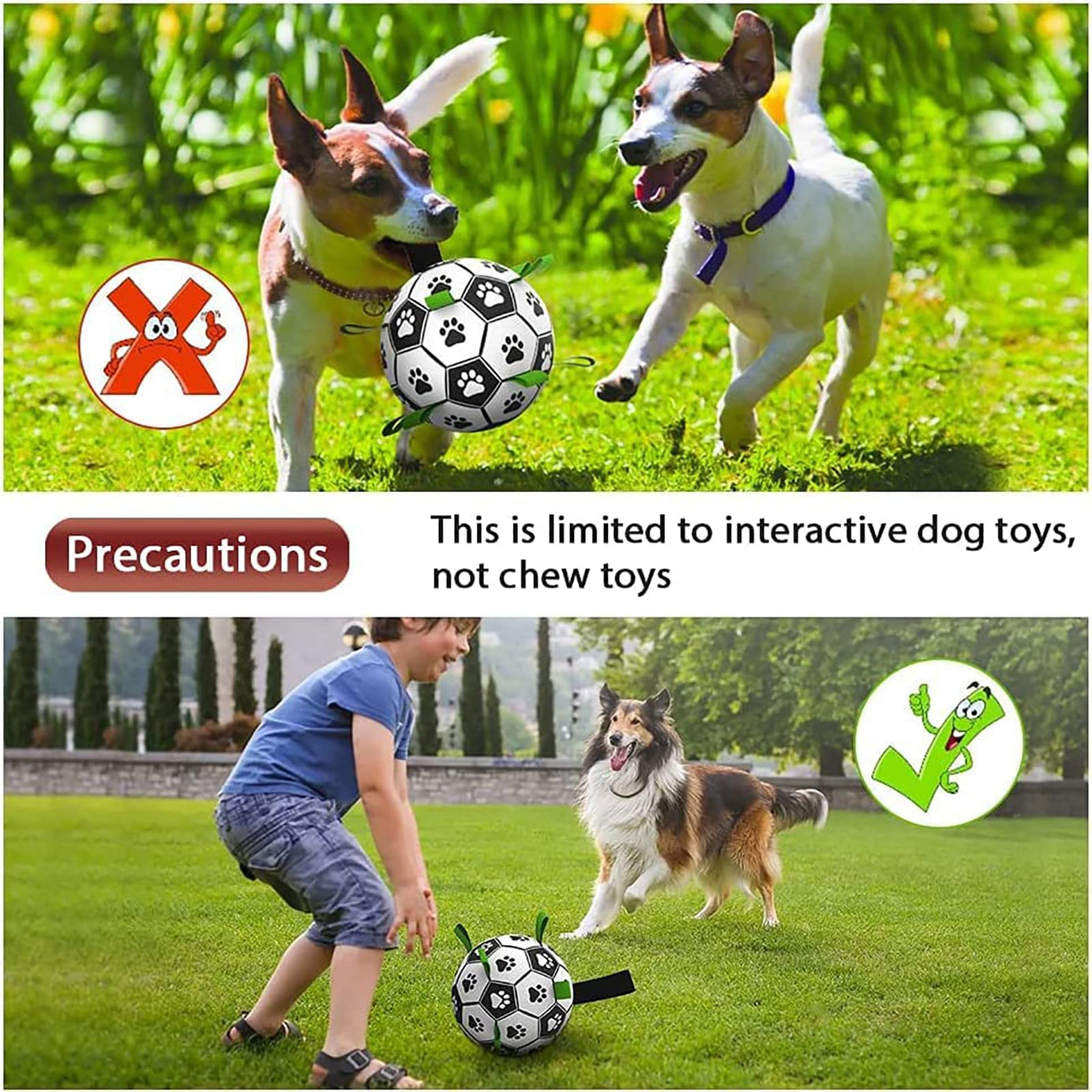 Interactive Dog Football Toy Soccer Ball Inflated Training For Dogs