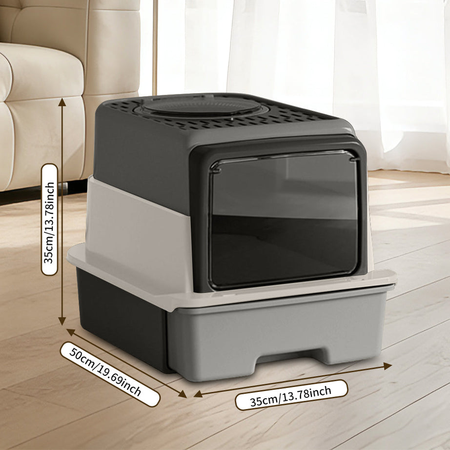 Front Flip Door Dual Opening Anti-splashing Anti-tracking Odor