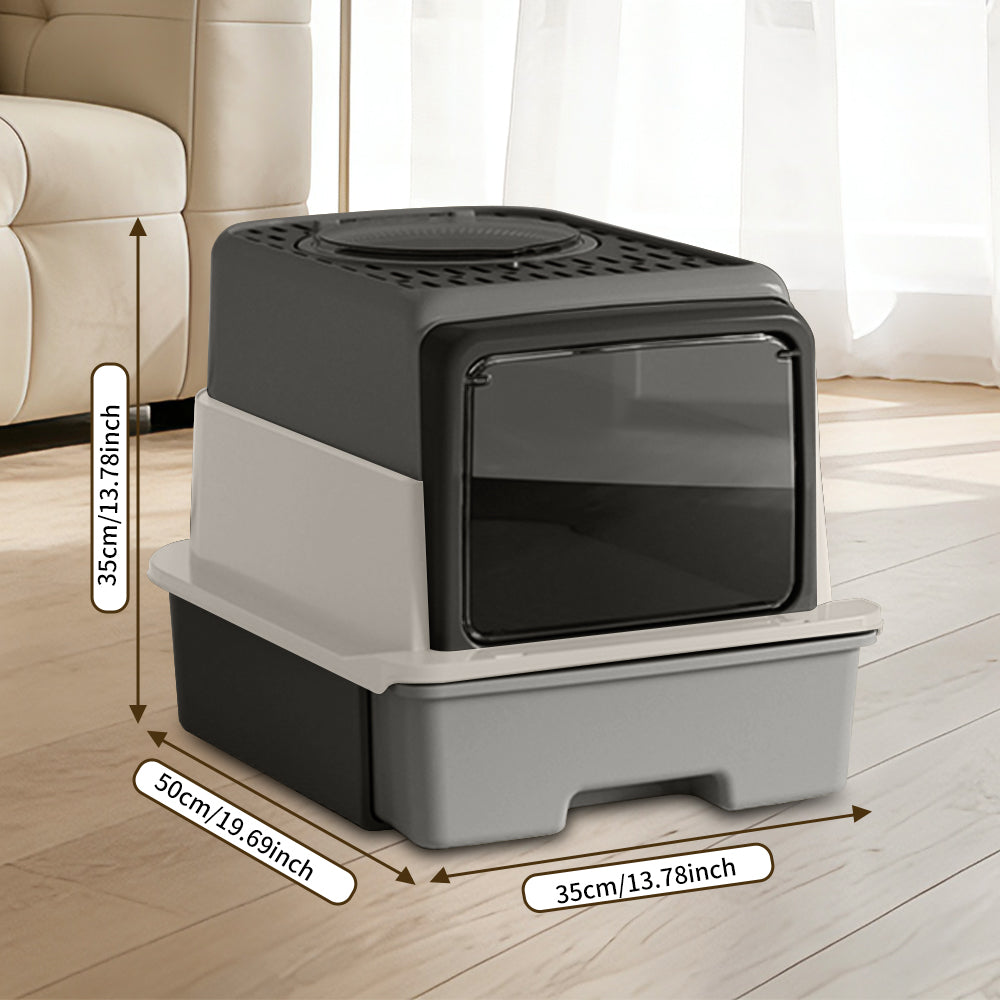 Front Flip Door Dual Opening Anti-splashing Anti-tracking Odor