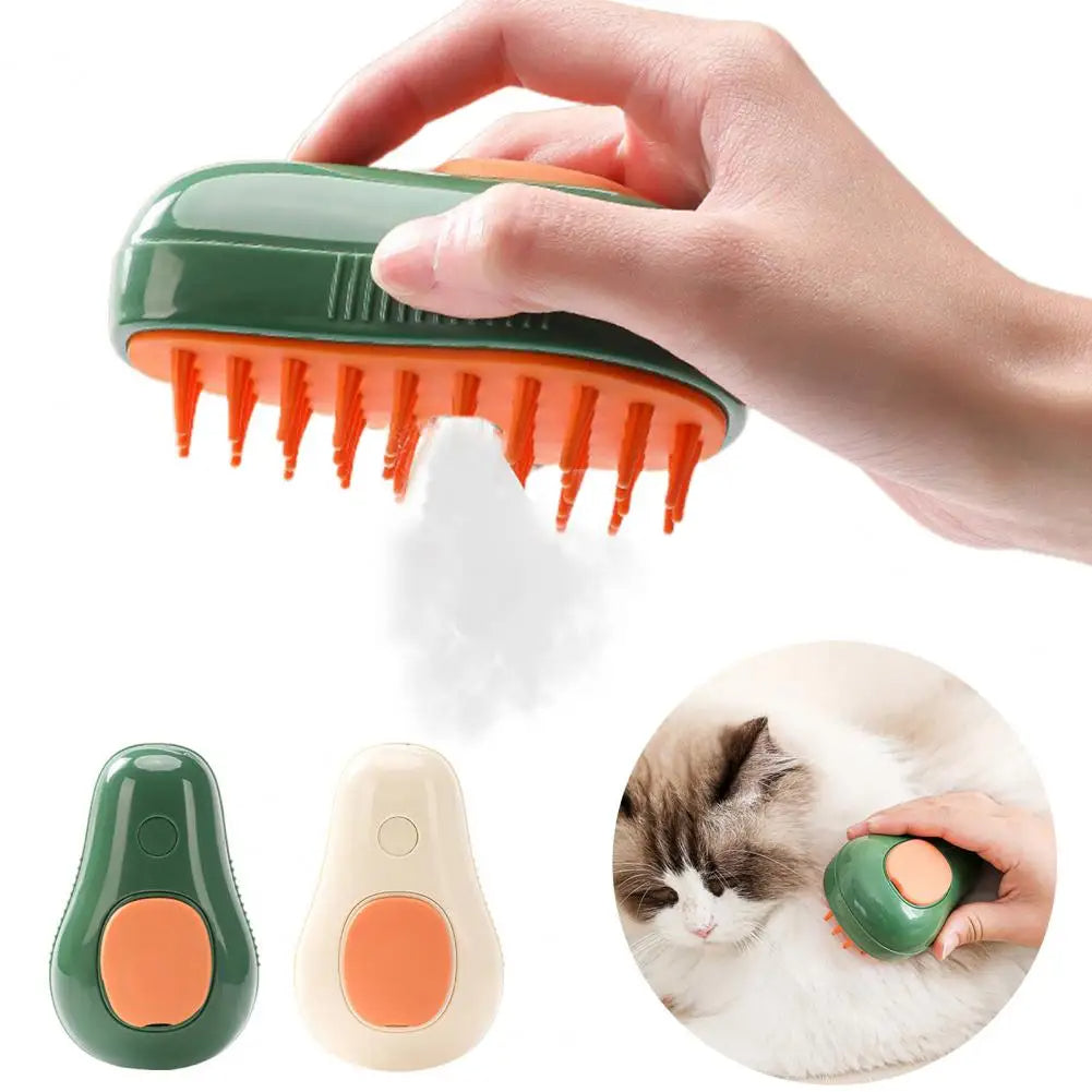 Steamy Cat Brush Dog Grooming Comb Electric Self Cleaning Steam
