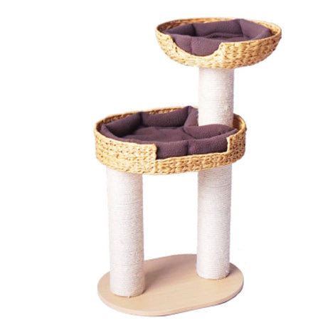 Green Song Woven Cat Climbing Frame With Thick Posts Tree Bed