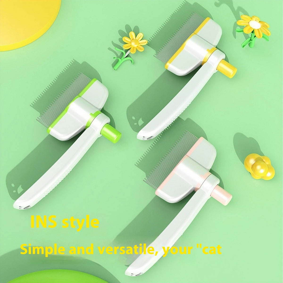 Cat Comb Tie Removal Floating Hair Magic Long Pet Self-cleaning Row