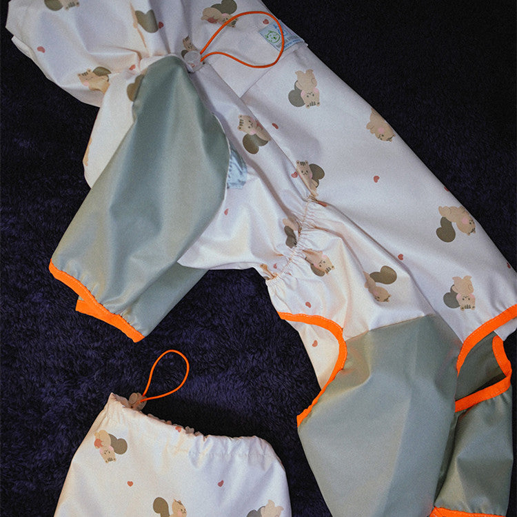 Pet Four-legged Raincoat Full Package With Reflective Waterproof