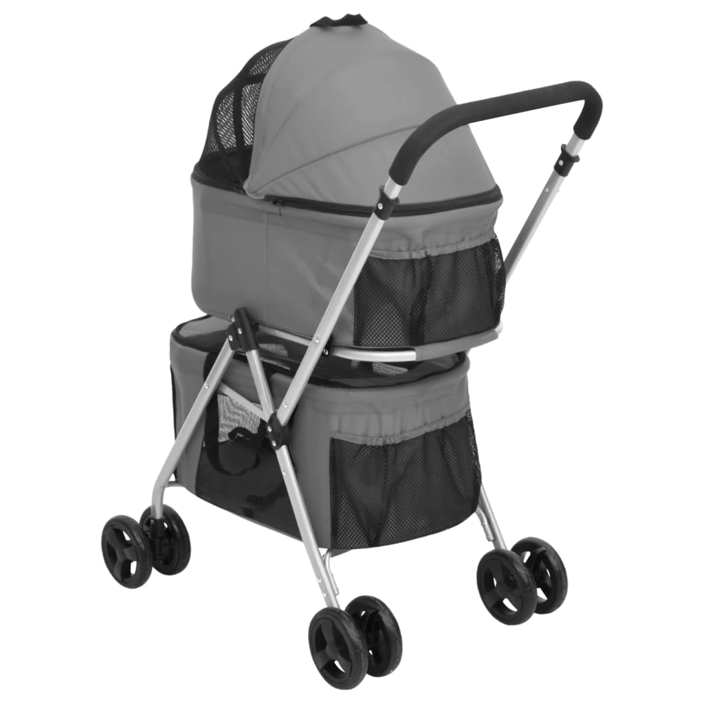 Foldable Dog Stroller For 2 Dogs 83x Oxford Fabric