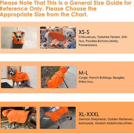 Dog Raincoat Waterproof Soft Breathable Rain Jacket For Small