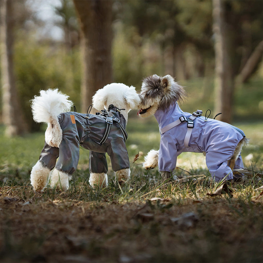 Fashion Personality Dog Pet One-piece Raincoat