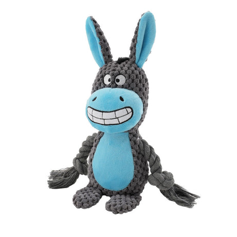 Pet Plush Sound Cotton Rope Toys Interactive Tug Of War Training