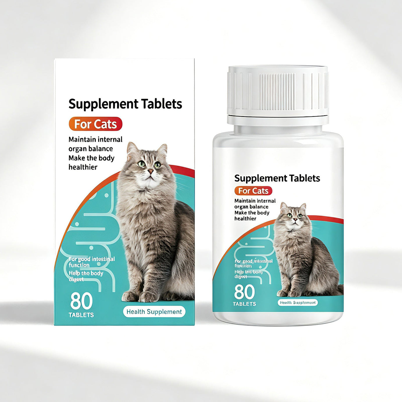 Cat Probiotic Supplement Tablets Gut Digestive Health Support