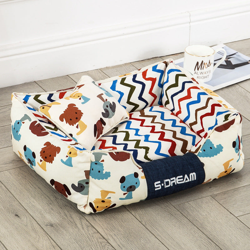 Dog Cat Bed Creativity Of Removable And Washable Large Mat Pet