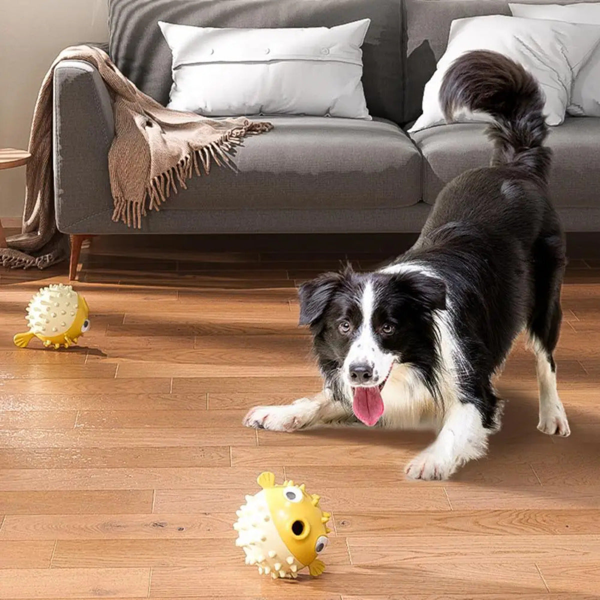 Dog Chew Toys Squeaky For Aggressive Chewers Tough Durable Fish