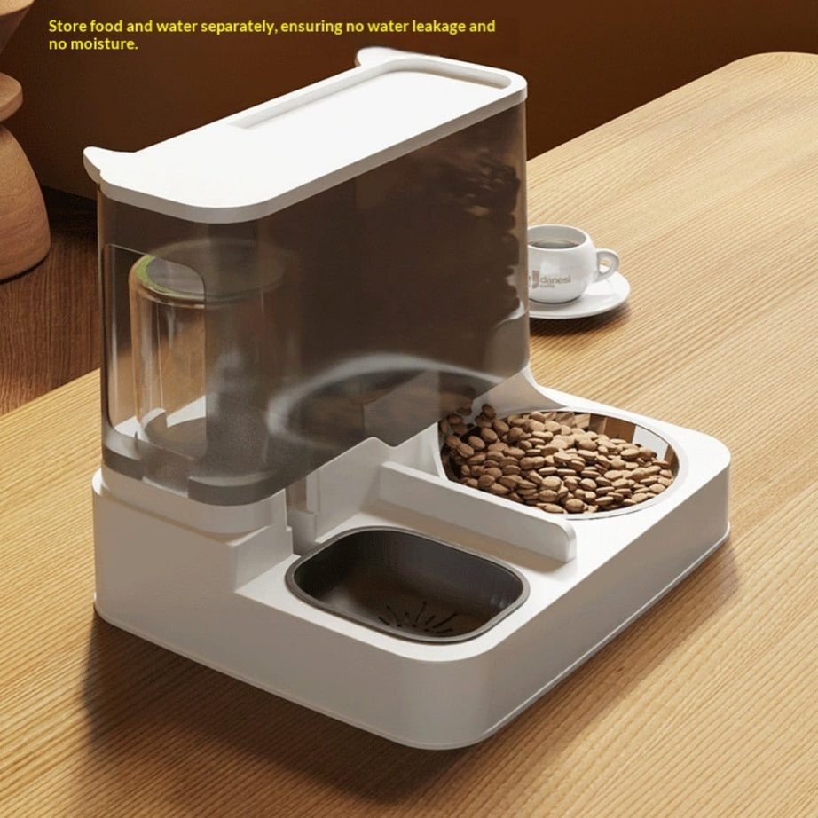 Automatic Feeder And Water Fountain Combo Cat Food Bowl