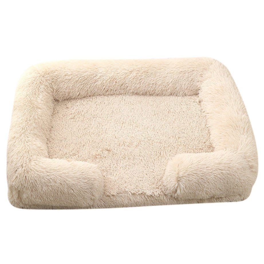 Plush Round Pet Bed Dog Winter
