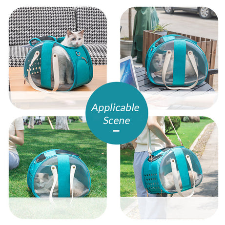 Double Fish Transparent Dog Bag Puppy Cat Cane Backpack Accessory
