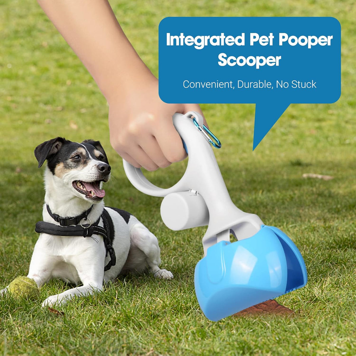 Pet Pooper Scooper For Dogs And Cats With Trash Bags Holder