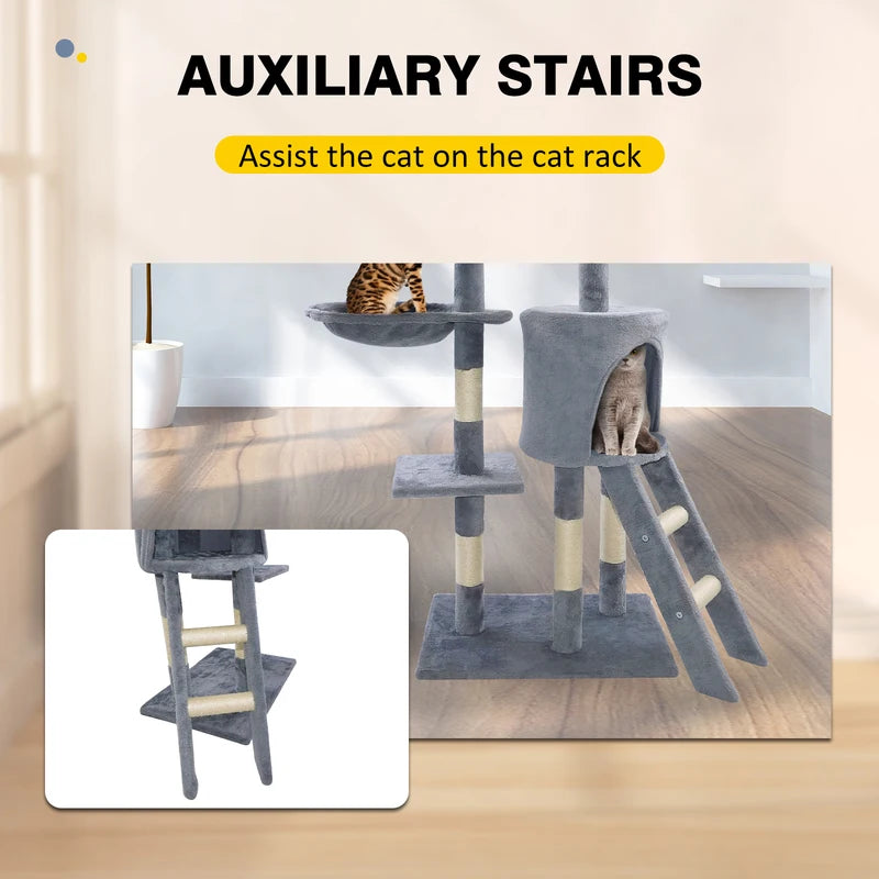 Multi-storey Cat Tree Tower With Scratching Post Climbing Plush