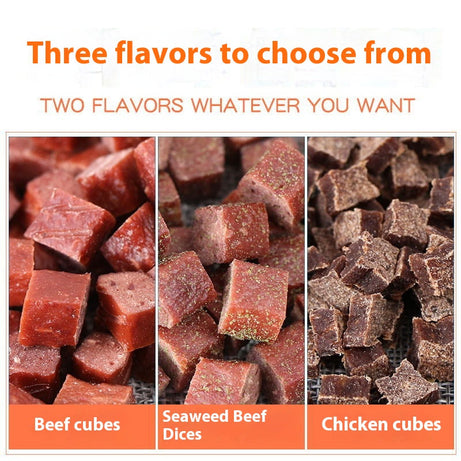 Dog Snacks Dried Beef Cubes Pet Chicken Grain Training
