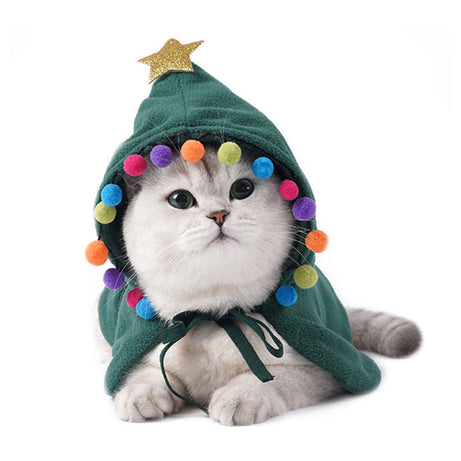 Cute Dog Cat Costume Christmas Cloak Halloween Disguise