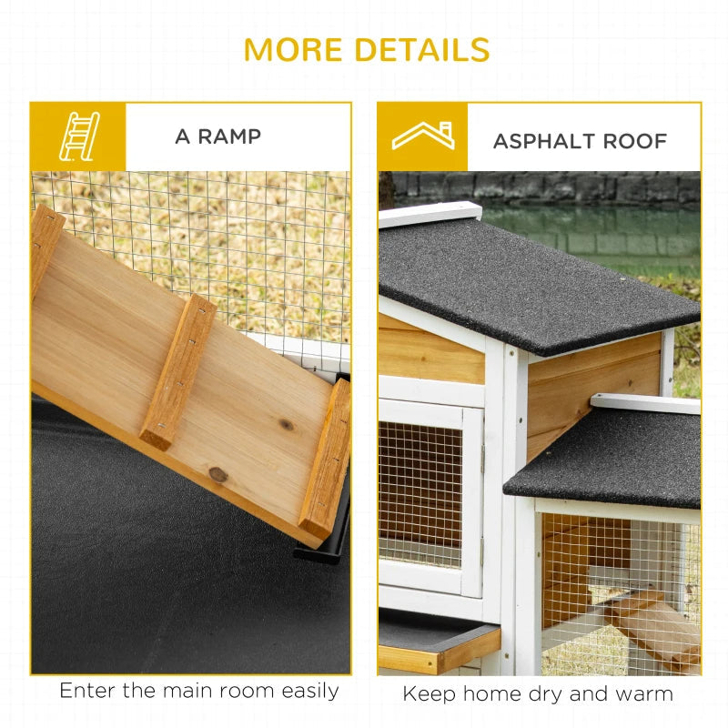 Wooden Rabbit Hutch Bunny Cage Pet Playpen House Enclosure