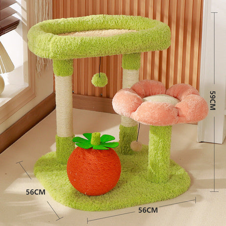 Scratching Post With Sisal Rope And A Ball For Cats And Other Pets