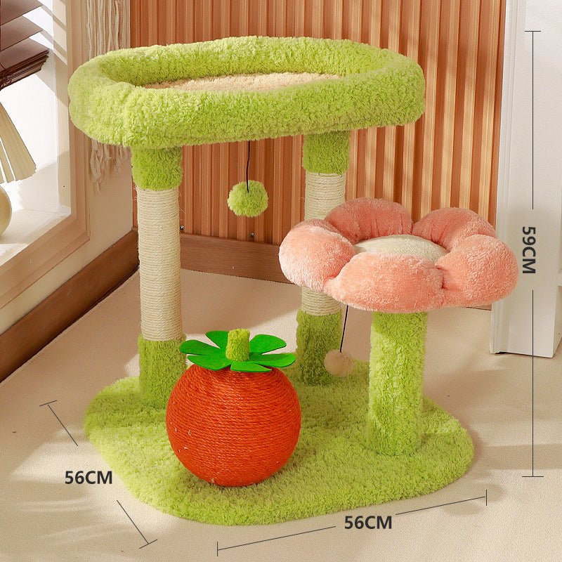 Scratching Post With Sisal Rope And A Ball For Cats And Other Pets