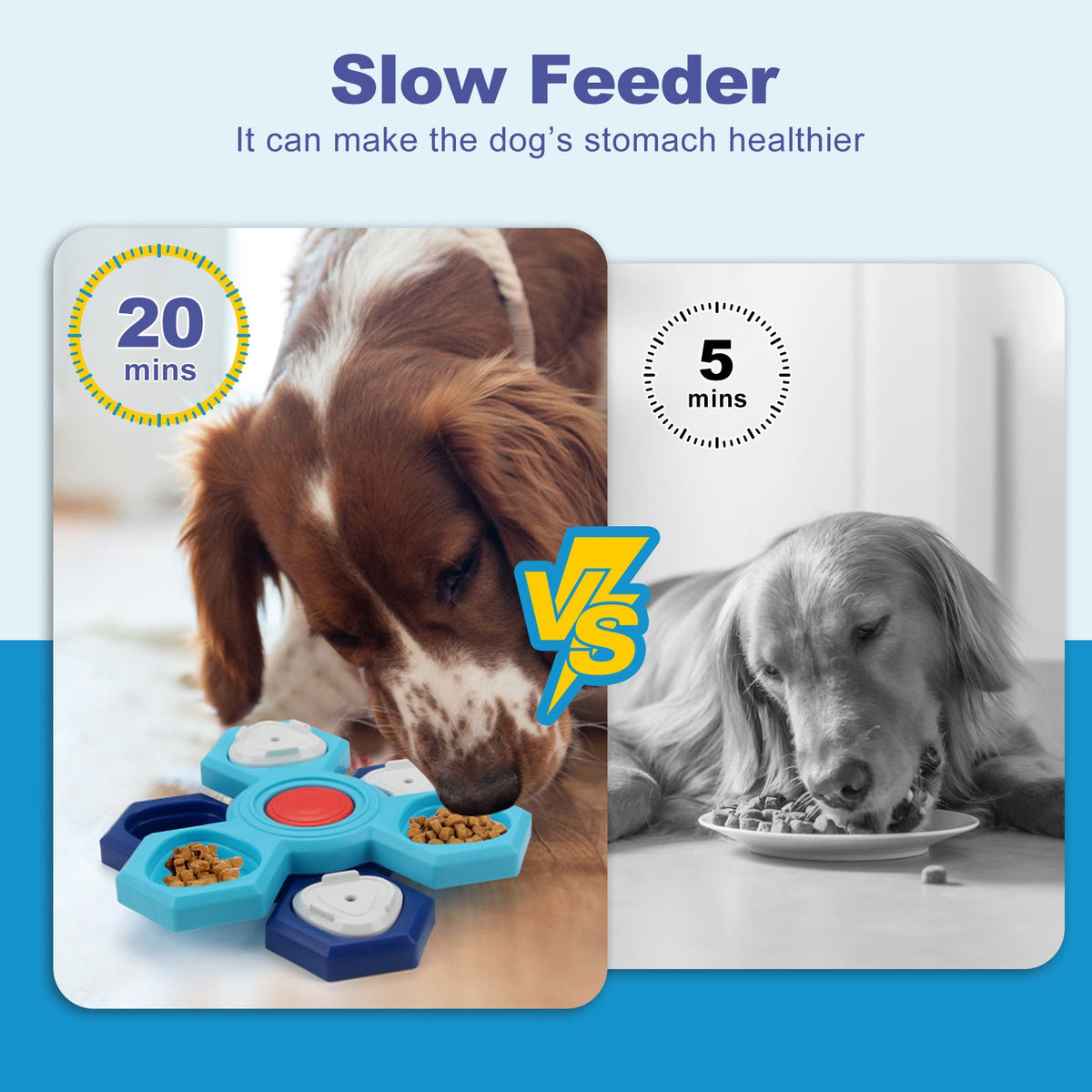 4 Layers Slow Feeder Puzzle Dog Bowls Assemble Eating Bowl For Dogs