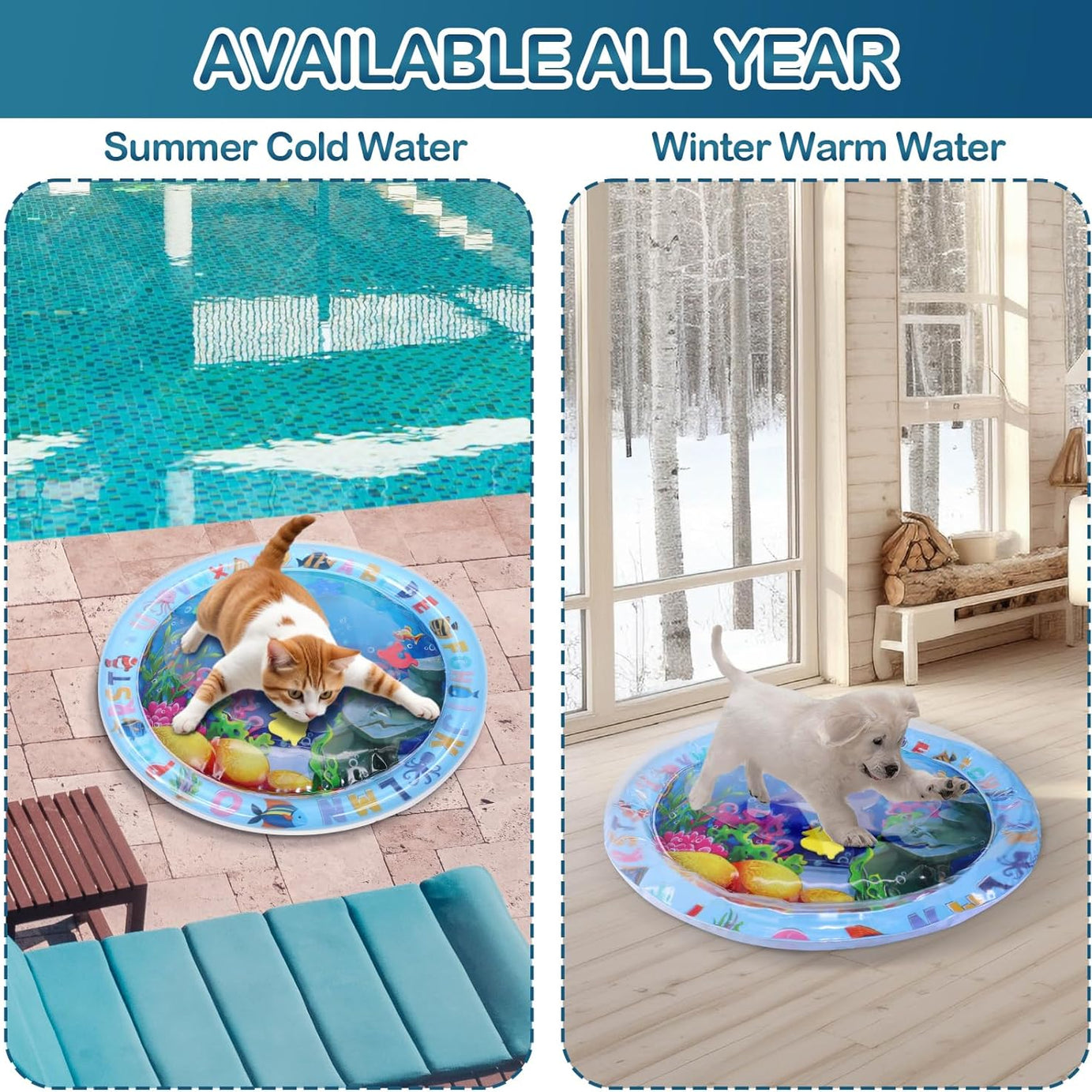 Water Sensory Playmat For Cats Thickened Upgraded Cat Dog Toys