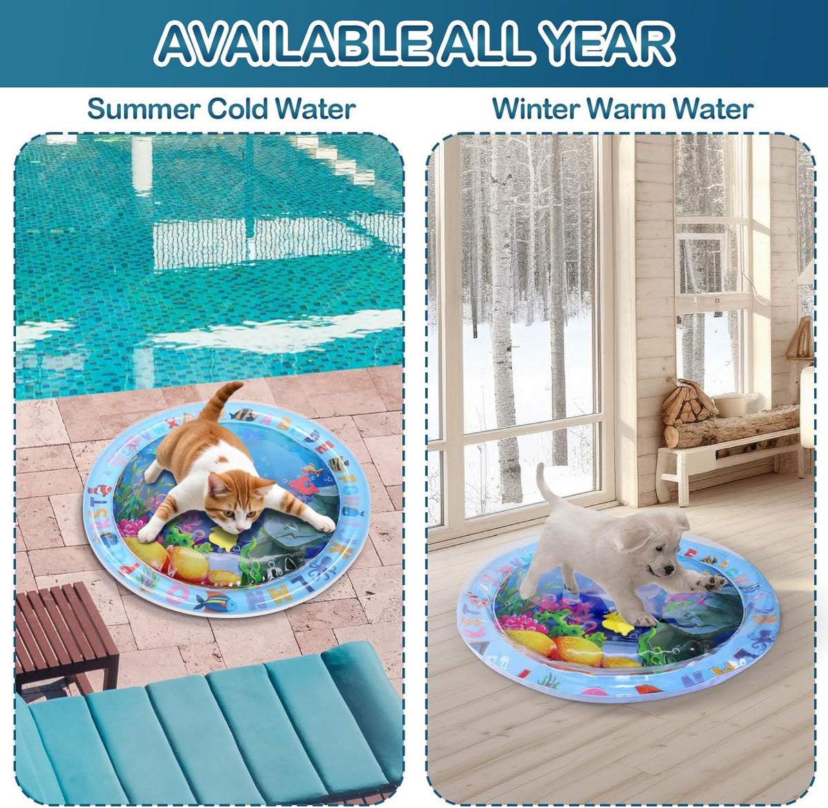 Water Sensory Playmat For Cats Thickened Upgraded Cat Dog Toys