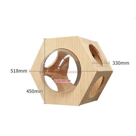 Pet Cat Climbing Frame Wall Type Solid Wood Hanging Platform Ladder