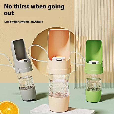 2-in-1 Travel Dog Water Bottle Pet Dispenser Feeder Drinking Outing