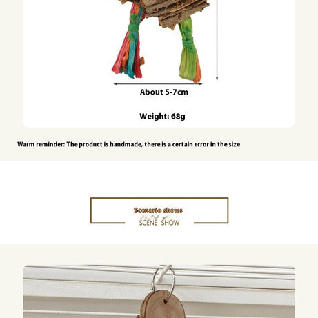 Parrot Bird Bite Toy String Relieving Stuffy Decorative Color