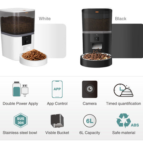 Video Camera With Adjustable Performance Pet Feeder