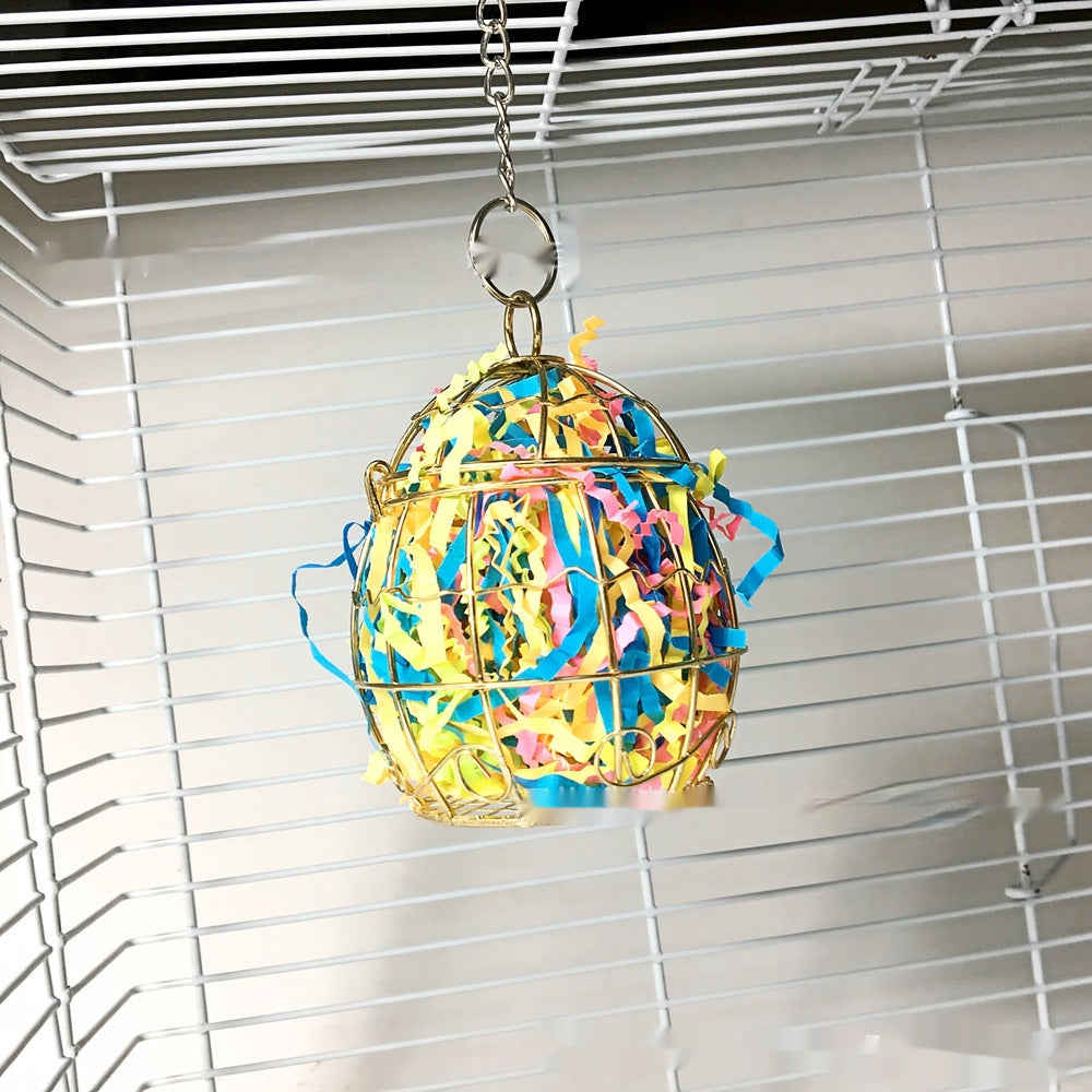Parrot Toy Bird Bite Rabbit Feeding Water Foraging Brushed