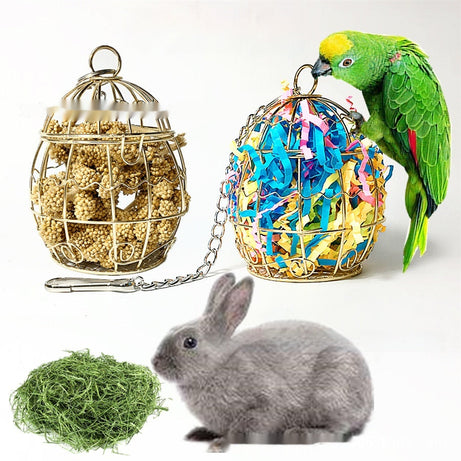Parrot Toy Bird Bite Rabbit Feeding Water Foraging Brushed