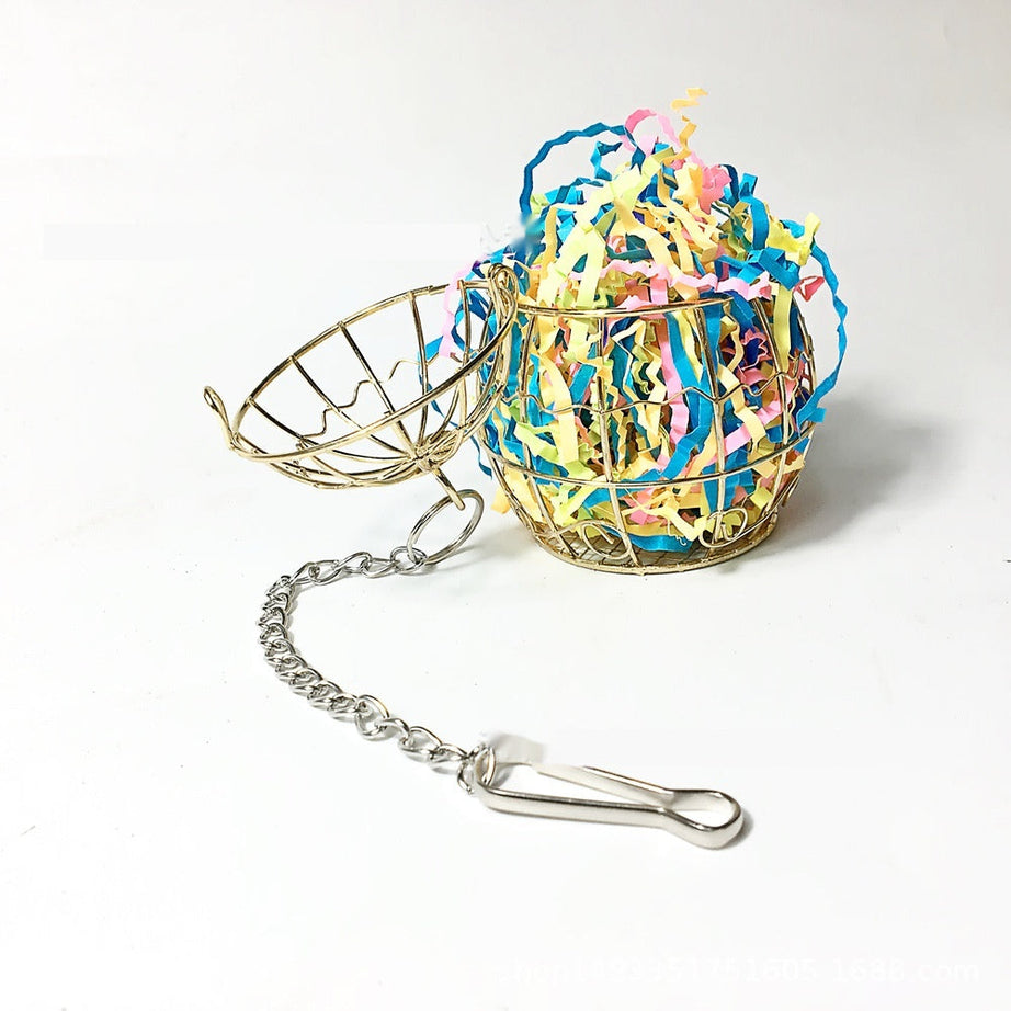 Parrot Toy Bird Bite Rabbit Feeding Water Foraging Brushed