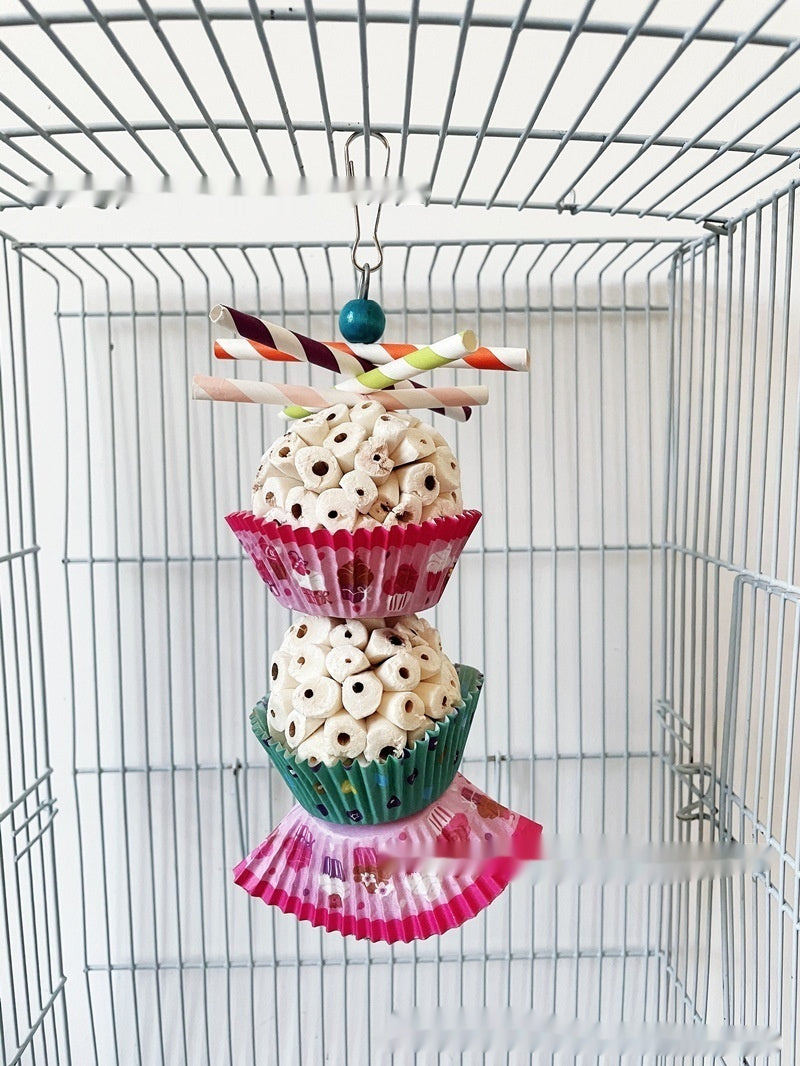 Parrot Toy Bird Edible Soft Ball Shredding Relieving Boredom