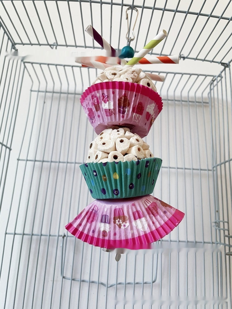 Parrot Toy Bird Edible Soft Ball Shredding Relieving Boredom