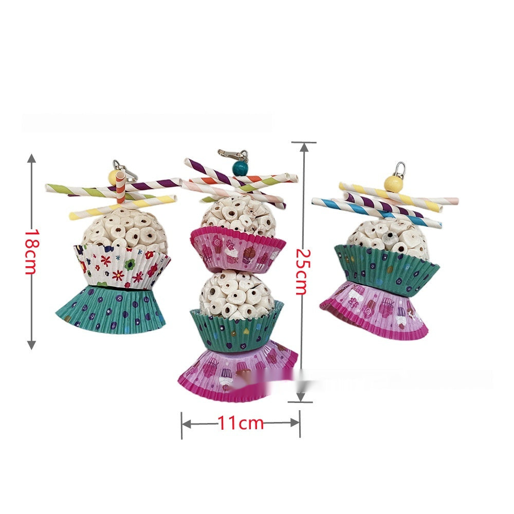 Parrot Toy Bird Edible Soft Ball Shredding Relieving Boredom