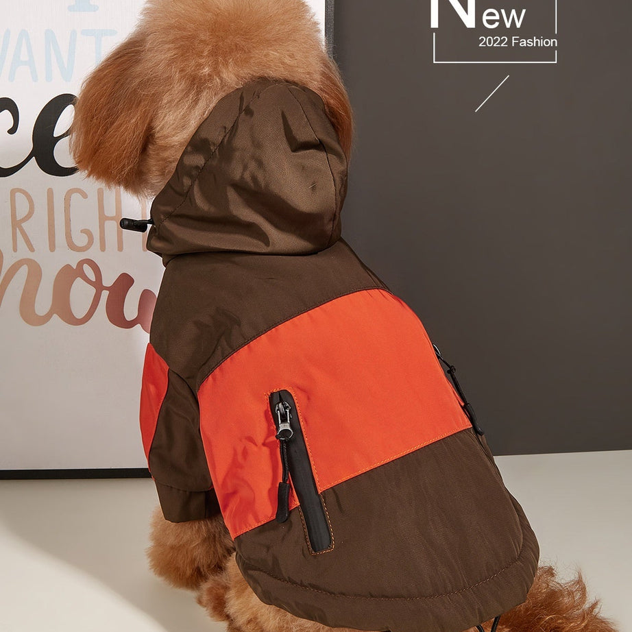 Dog Clothes Jacket Autumn And Winter Waterproof Warm Raincoat