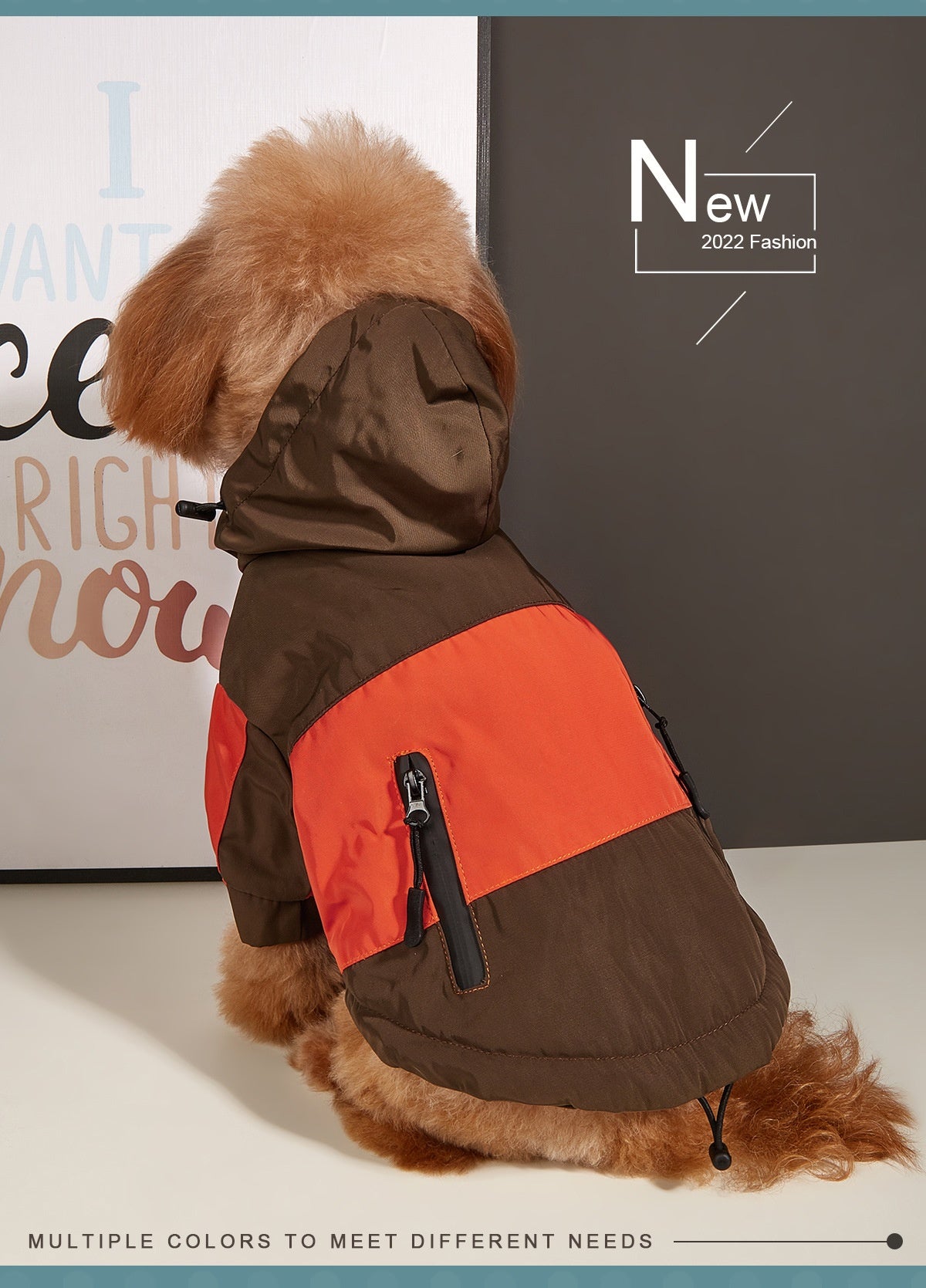 Dog Clothes Jacket Autumn And Winter Waterproof Warm Raincoat