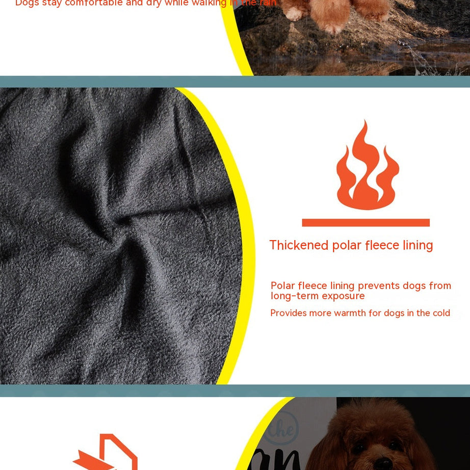 Dog Clothes Jacket Autumn And Winter Waterproof Warm Raincoat