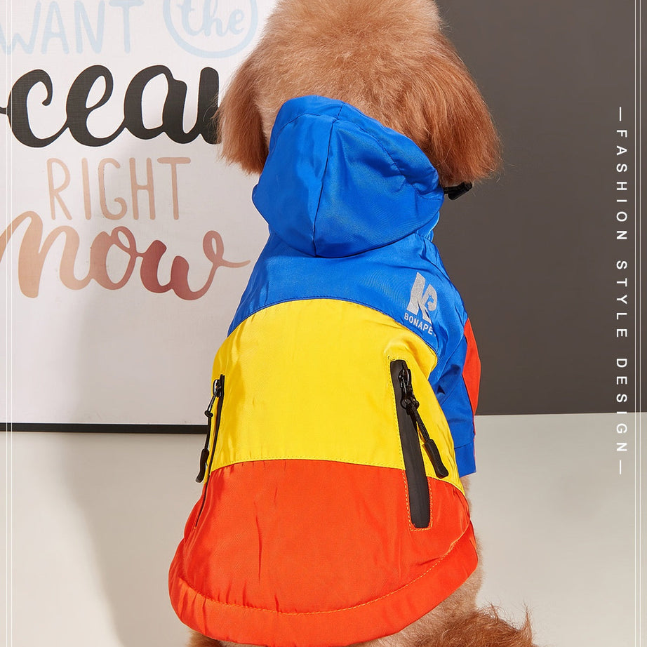 Dog Clothes Jacket Autumn And Winter Waterproof Warm Raincoat