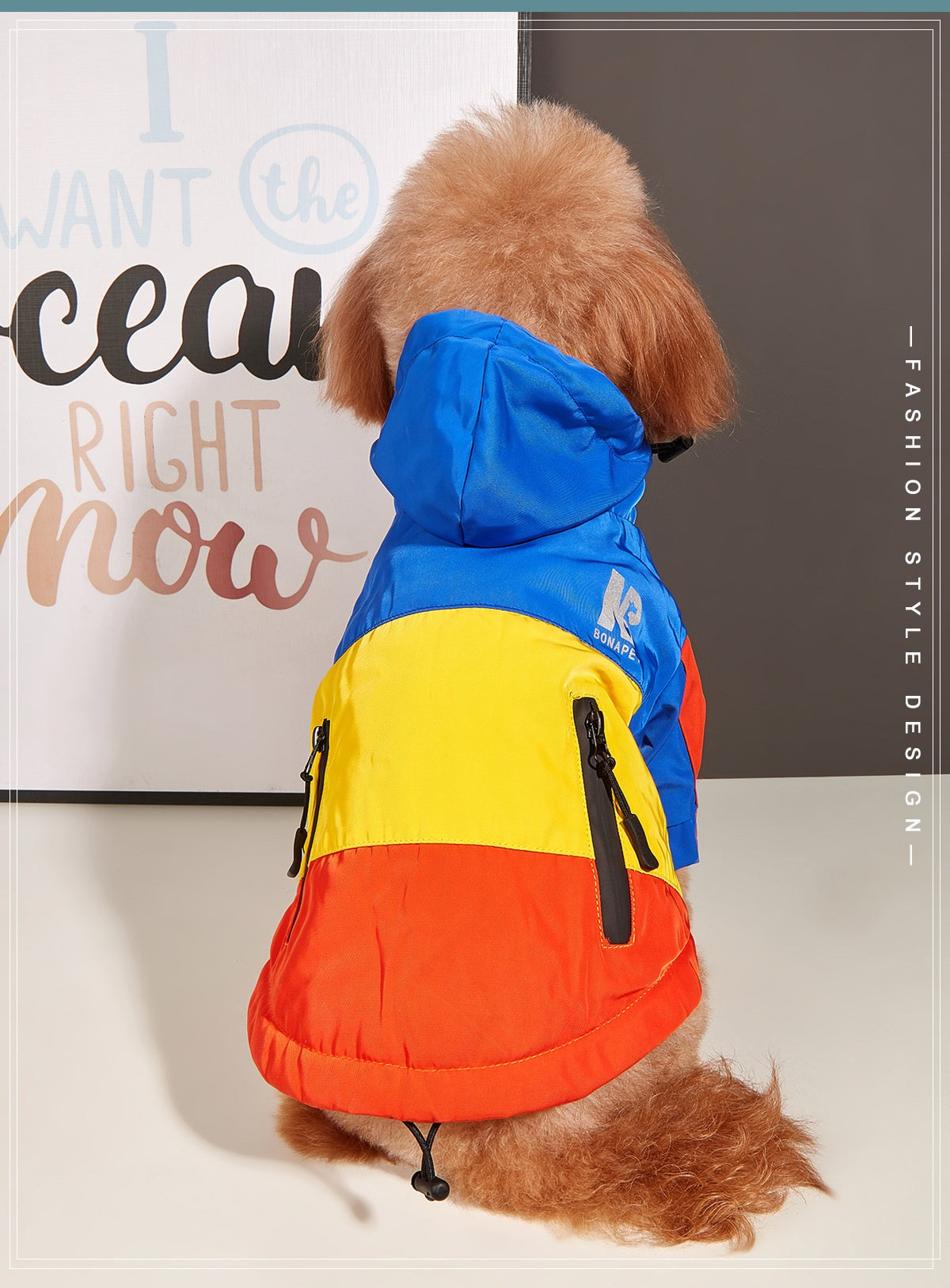 Dog Clothes Jacket Autumn And Winter Waterproof Warm Raincoat