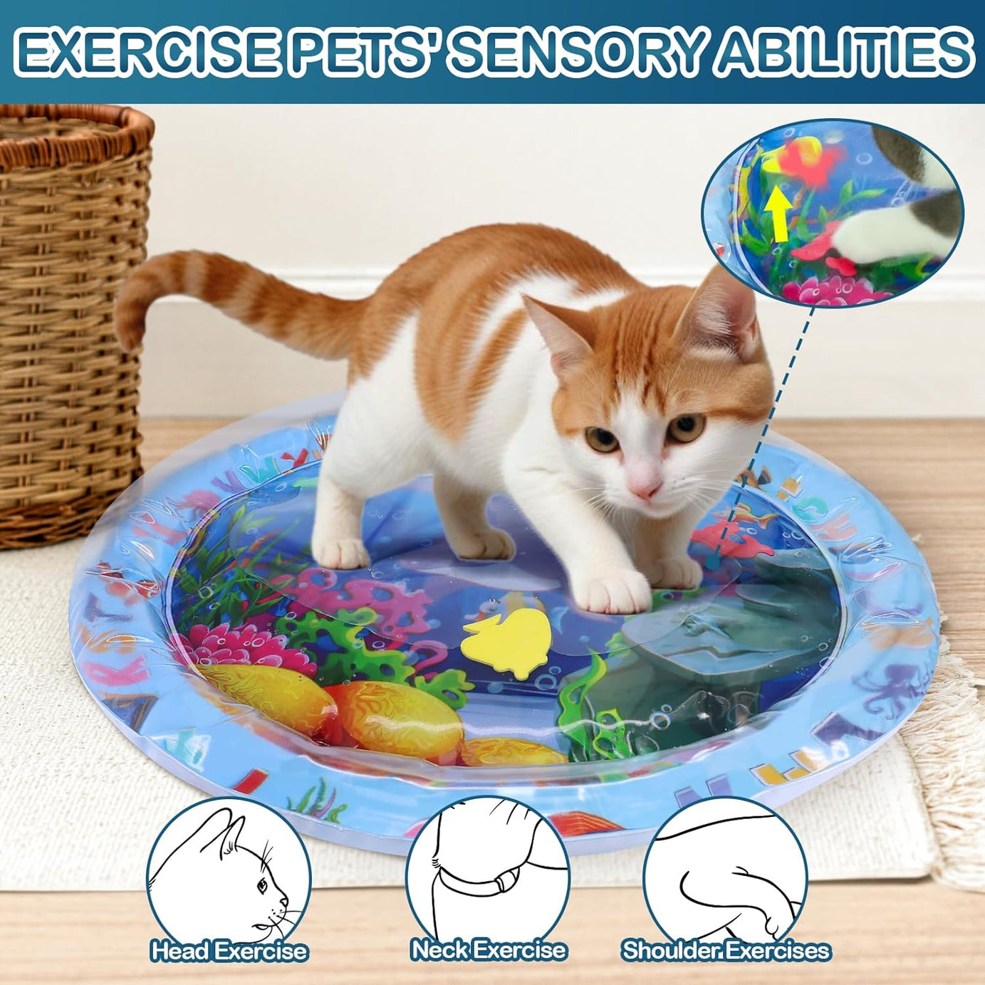Water Sensory Playmat For Cats Thickened Upgraded Cat Dog Toys