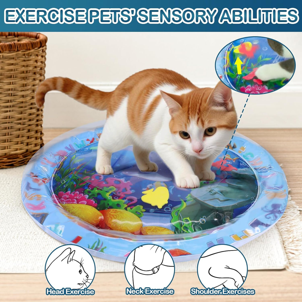 Water Sensory Playmat For Cats Thickened Upgraded Cat Dog Toys